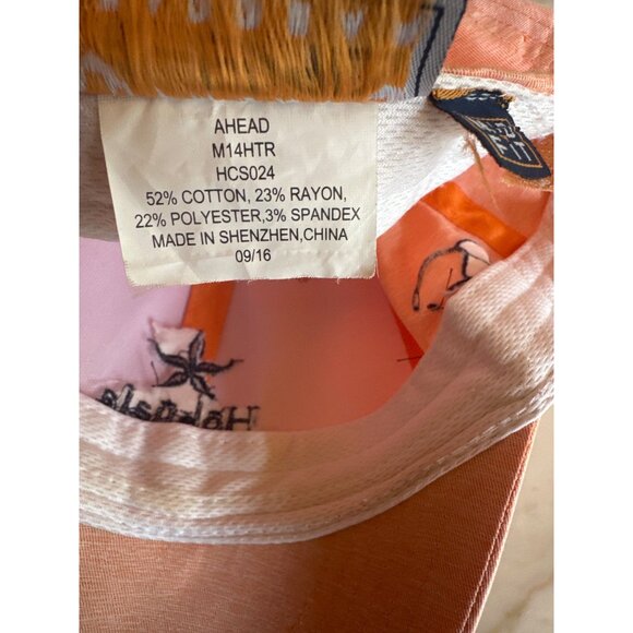 Hōkūala Peach Mid Fit Golf Baseball Cap By Ahead Adjustable strap - Picture 5 of 5